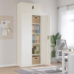 vidaXL Classeur blanc 90x40x240 cm acier
