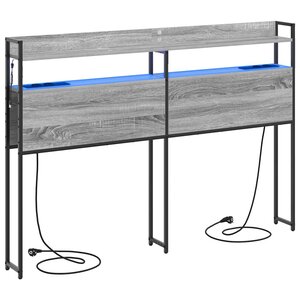 vidaXL Tête de lit avec étagère Sonoma gris 135 cm Bois d'ingénierie