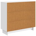 vidaXL Buffet Blanc brillant 89 x 34 5 x 80 cm Bois d'ingénierie