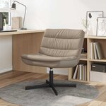 vidaXL Chaise pivotante Cappuccino 63 x 75 x 76 cm PU