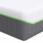 vidaXL Matelas Blanc et Gris 140 x 200 cm Tissu jacquard