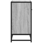 vidaXL Table de chevet sonoma gris 60x31x60 cm bois ingénierie métal