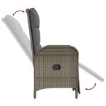 vidaXL Ensemble à manger de jardin 9 Pièces coussins gris résine tressée