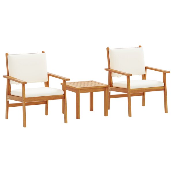 vidaXL Ensemble de canapé de jardin 3 Pièces Marron 45 x 45 x 38cm
