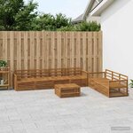 vidaXL Ensemble de canapés d'extérieur 8 Pièces Naturel