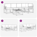 vidaXL Ensemble de canapés d'extérieur 6 pc Blanc et anthracite