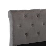 vidaXL Cadre de lit gris velours 200x200 cm