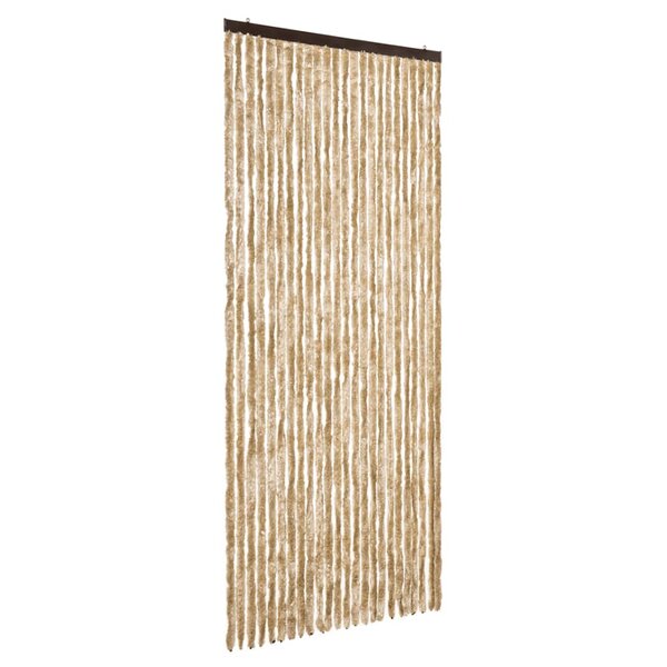 vidaXL Rideau anti-mouches beige 100x230 cm chenille