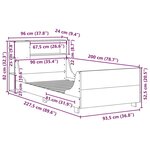 vidaXL Cadre de lit sans matelas 90x200 cm bois de pin massif