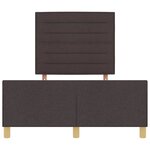 vidaXL Cadre de lit avec tête de lit Marron foncé 140 x 190 cm tissu