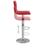 vidaXL Tabourets de bar lot de 2 rouge bordeaux velours