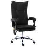 Chaise fauteuil siège de bureau informatique étude de massage similicuir noir 02_0024019