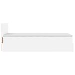 vidaXL Cadre de lit ottoman avec matelas blanc pur 80x200cm similicuir