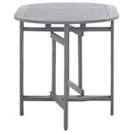 vidaXL Mobilier à dîner de jardin 5 Pièces Bois d'acacia massif Gris