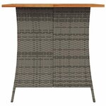 vidaXL Ensemble à manger de jardin 5 Pièces coussins gris résine tressée