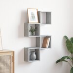 vidaXL Étagères flottantes Gris sonoma MDF Moyenne Montage mural