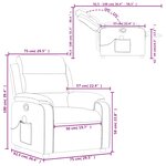 vidaXL Fauteuil de massage inclinable Gris Similicuir