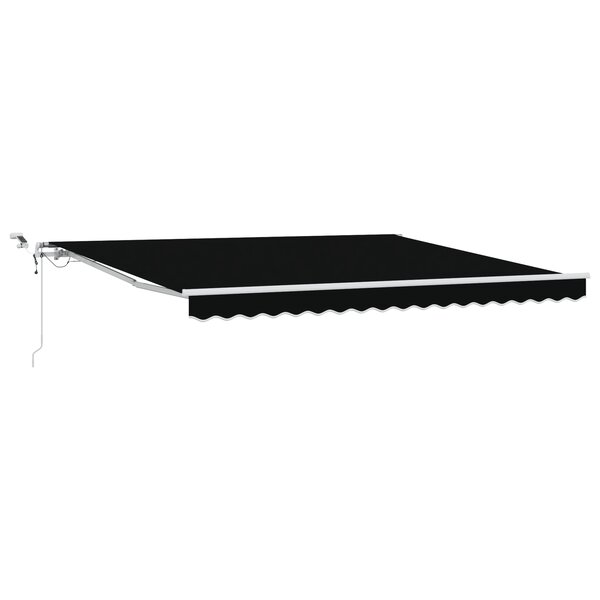 Store rétractable automatique avec LED Noir 400x350 cm