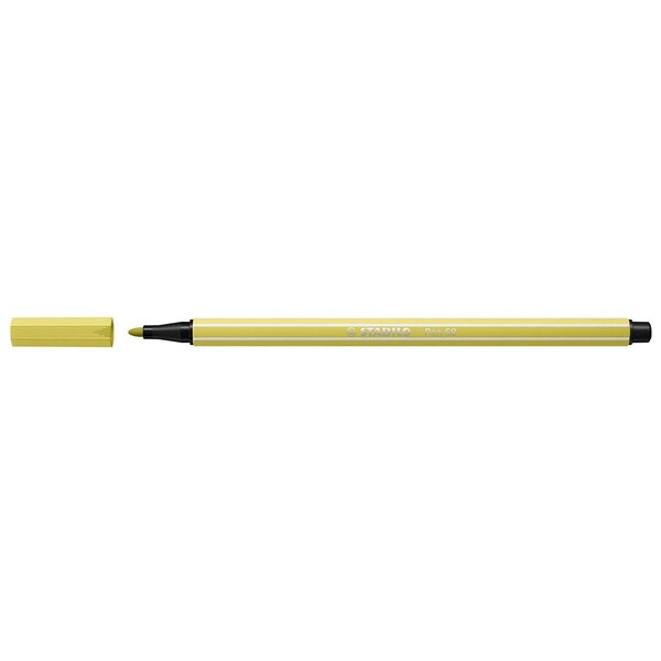 Stylo feutre Pen 68  jaune moutarde STABILO