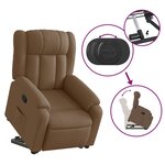 vidaXL Fauteuil inclinable Marron Tissu
