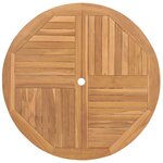 vidaXL Ensemble de salle à manger pour jardin 5 Pièces Marron Teck massif