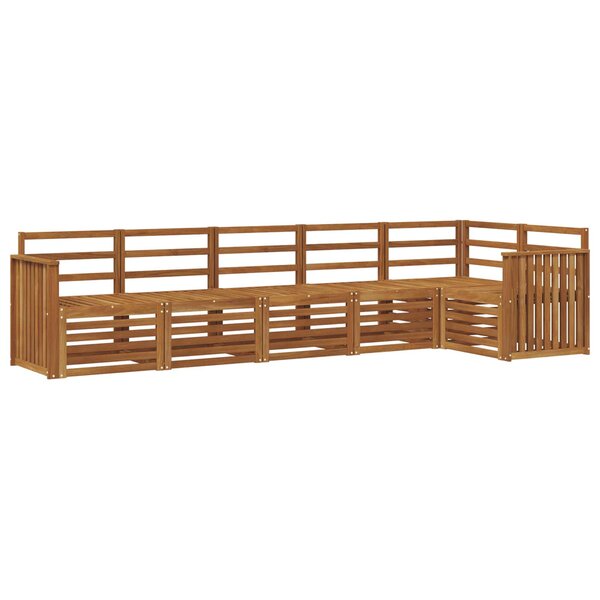 vidaXL Ensemble de canapés d'extérieur 6 pc Naturel Polyester