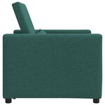vidaXL Canapé Lit Simple Vert foncé 90 x 165 x 87 cm tissu