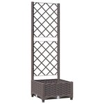 vidaXL Jardinière avec treillis Marron 40x40x121 5 cm PP