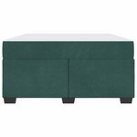 vidaXL Cadre de lit avec matelas Vert foncé 160 x 200 cm tissu