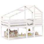 vidaXL Lit haut sans matelas blanc 80x200 cm bois de pin massif