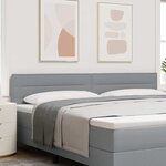 vidaXL Tête de lit Hauteur réglable Manuel Gris clair 200 cm tissu