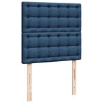 vidaXL Sommier à lattes de lit avec matelas Bleu 80x200 cm Tissu
