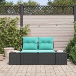 vidaXL Canapé de jardin avec coussin 184 x 62 x 69 cm polyrotin