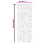 vidaXL Tapis HUARTE à poils courts doux et lavable anthracite 80x200cm