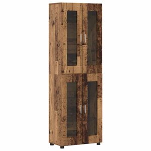 vidaXL Haut Armoire avec étagère FLORIN Bois ancien 60 x 35 x 182 cm