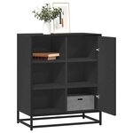 vidaXL Buffet noir 62x35x76 cm bois d'ingénierie