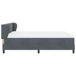 Lit à ressorts vidaXL avec matelas gris foncé en velours 180x200 cm