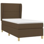 vidaXL Sommier à lattes de lit avec matelas Marron foncé 80x200 cm