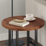 vidaXL Plateau de table Marron Clair Ø 50 x 2 5 cm