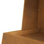 vidaXL Braise Marron 60 x 35 x 100 cm Acier