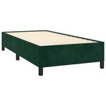 vidaXL Cadre de lit sans matelas vert foncé 100x200 cm velours