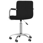 vidaXL Chaise pivotante de bureau Noir Tissu