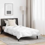 vidaXL Duvet d'été simple avec oreiller 2 Pièces Blanc Microfibre