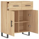 vidaXL Buffet chêne sonoma 69 5x34x90 cm bois d'ingénierie