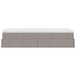 vidaXL Cadre de lit ottoman avec matelas taupe 100x200 cm tissu