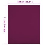 vidaXL Drap-housse Jersey Bordeaux 180x200 cm Coton