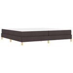 vidaXL Lit à ressorts avec matelas Marron foncé 200 x 200 cm tissu