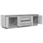 vidaXL Meuble TV avec lumières LED sonoma gris 160 5x41x50 cm