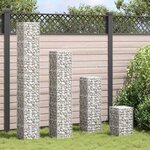 vidaXL Lits surélevés en gabion 4 Pièces 30x30x50/100/150/200 cm Fer