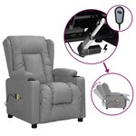 vidaXL Fauteuil de massage électrique Gris Similicuir